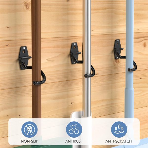 Garage S Hooks Heavy Duty,Broom and Mop Holder Wall Mounted