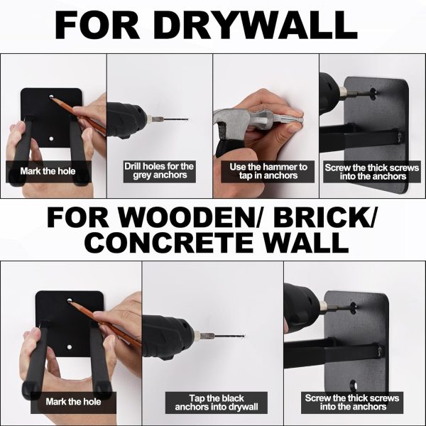 Heavy-duty garage wall bracket for hanging tires, chairs, ladders, garden tools