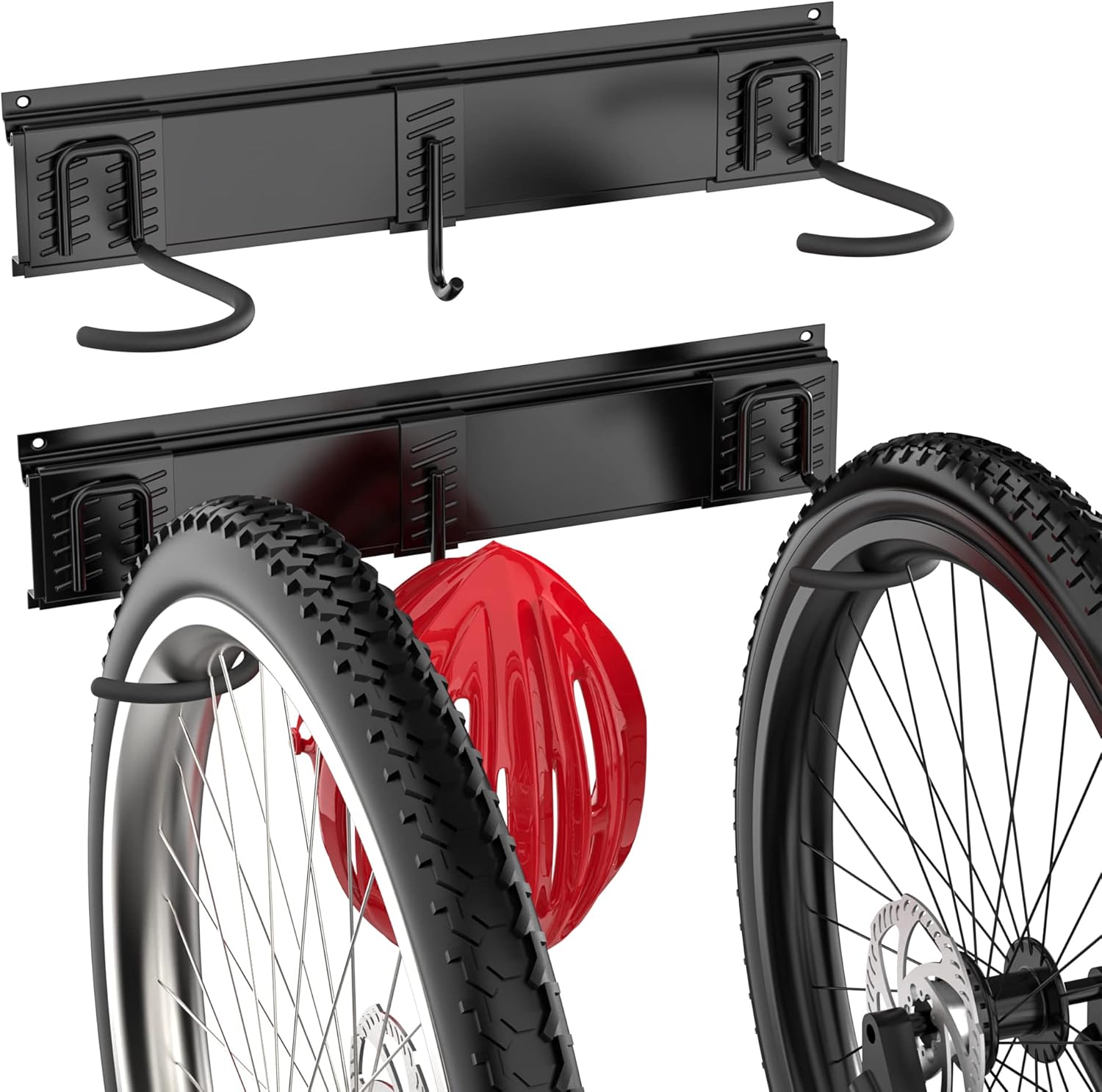 Slot plate hook bicycle wall storage hook black large round hook
