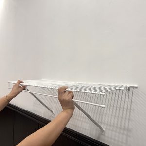 Garage white wall hanging rack, heavy object sorting and storage rack