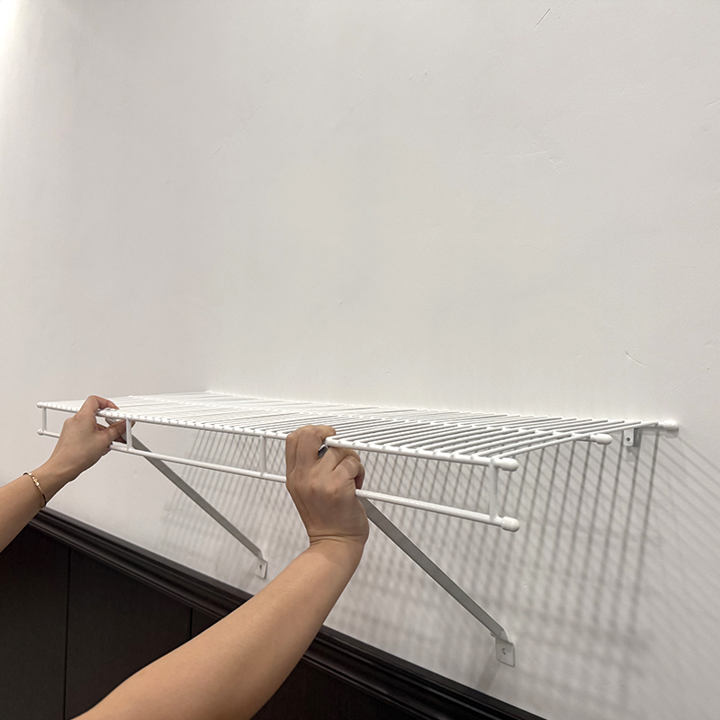 Garage white wall hanging rack, heavy object sorting and storage rack