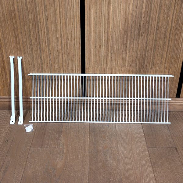 Garage white wall hanging rack, heavy object sorting and storage rack
