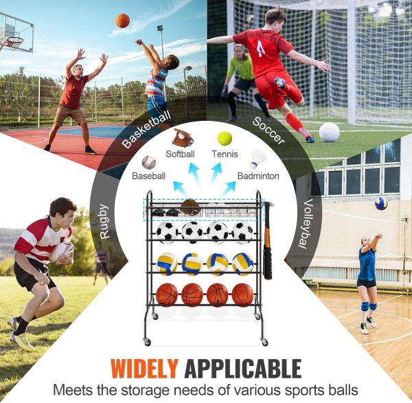 Mobile sports equipment ball storage rack suitable for school kindergarten training hall