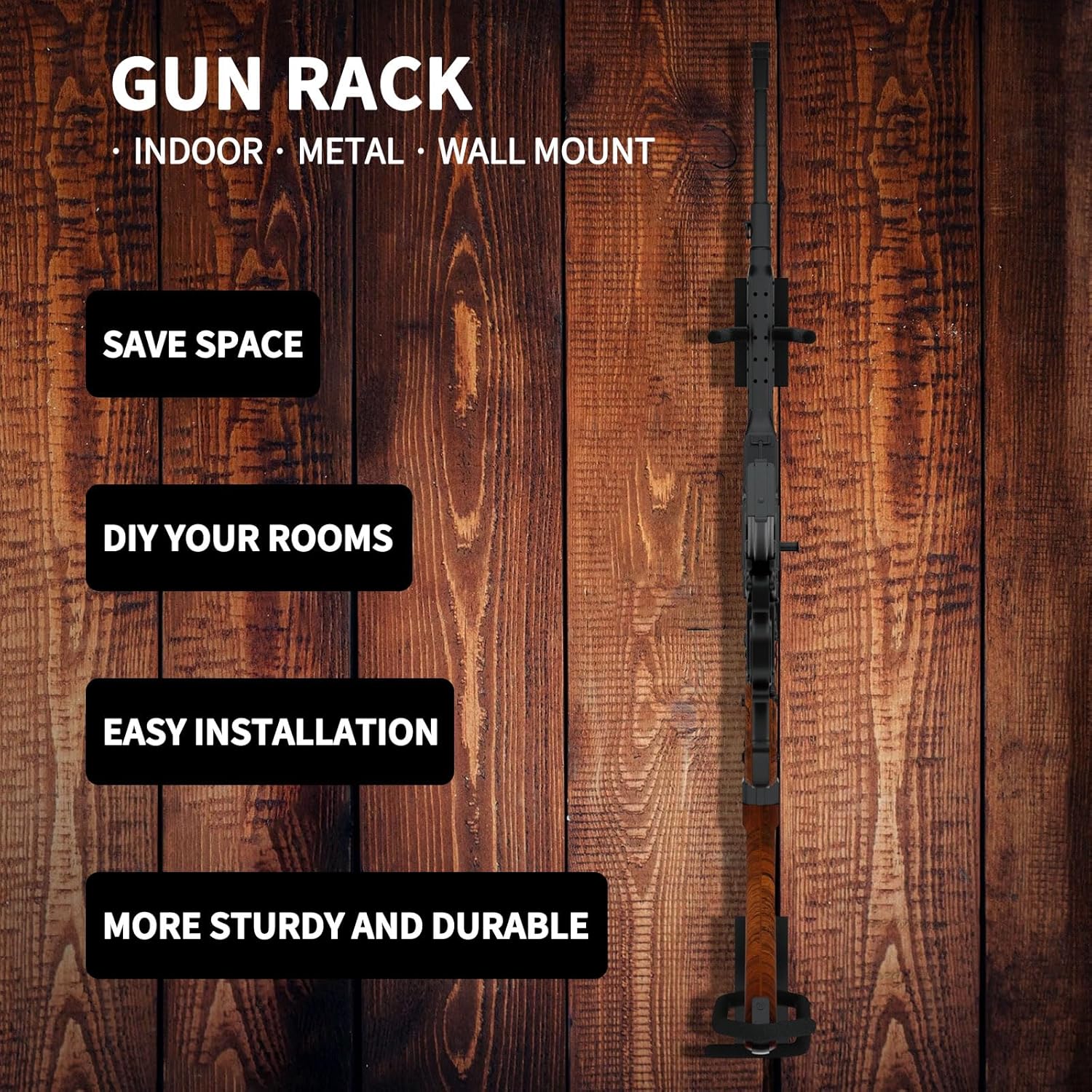 Adjustable distance detachable gun gun wall hanging display rack