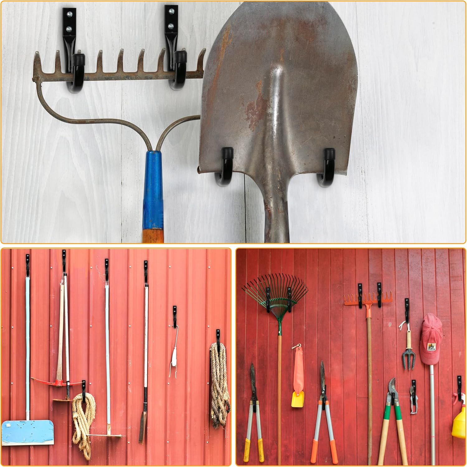 Heavy Duty Garage Storage Hooks, Hanging Hooks for Bike, Chair, Ladder, Pipe