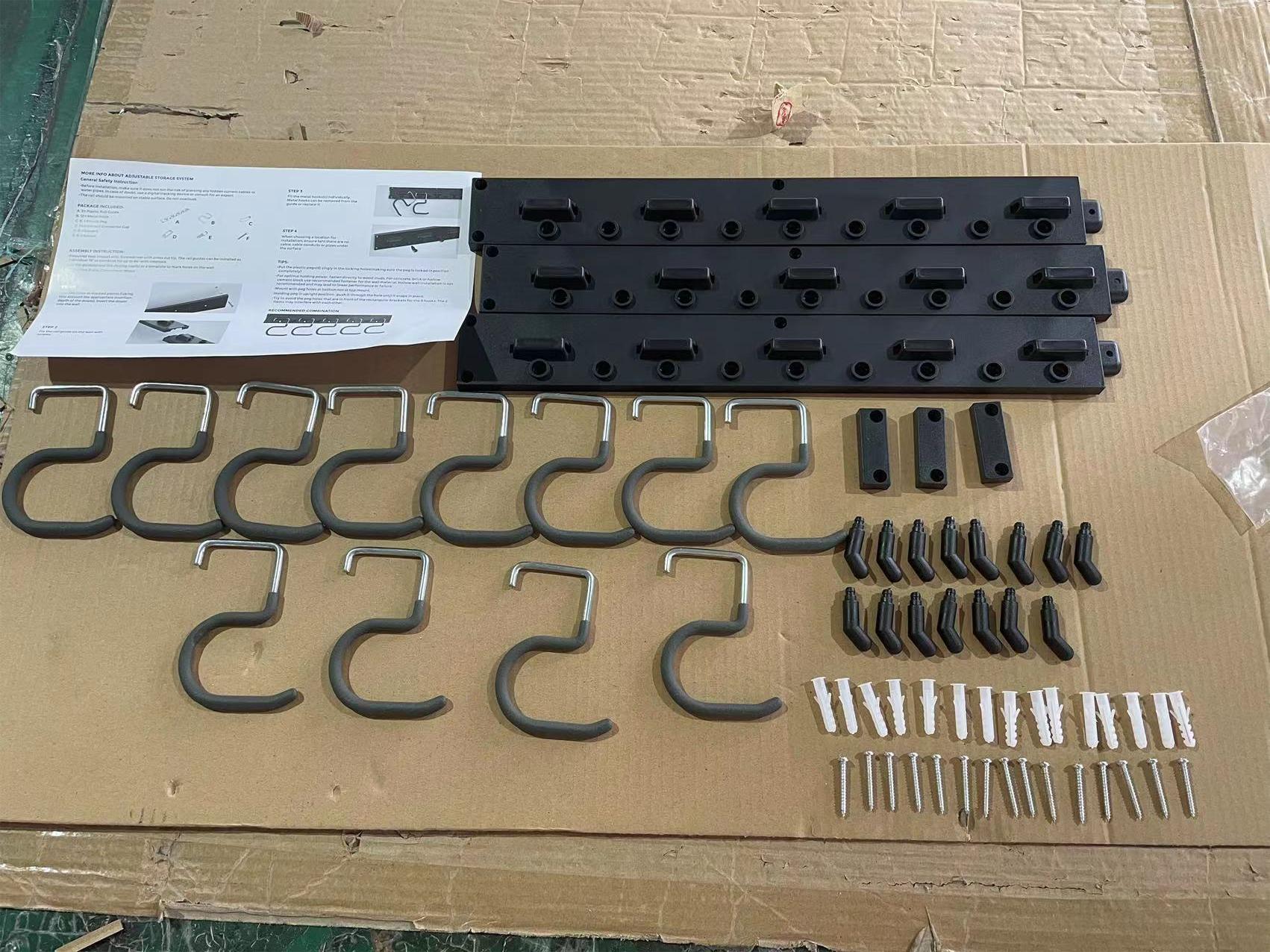 Plastic backboard mop S hook dip-molded hook