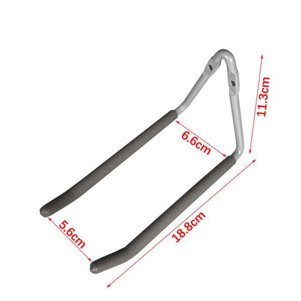 Heavy duty double headed V-shaped iron pipe hook for garage