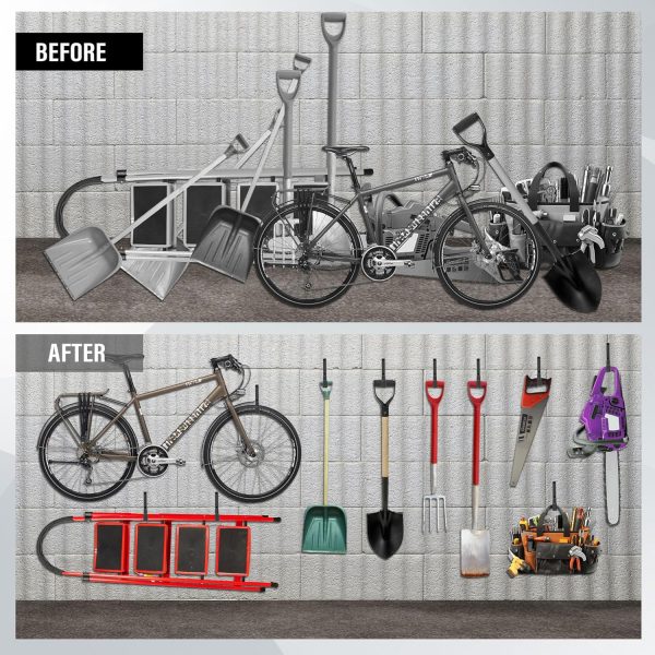 L-shaped dip metal flat steel warehouse wall mount organizer