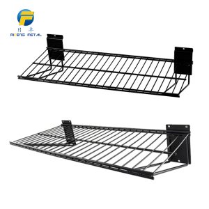 Metal storage rack on the wall, the organizer makes items more tidy