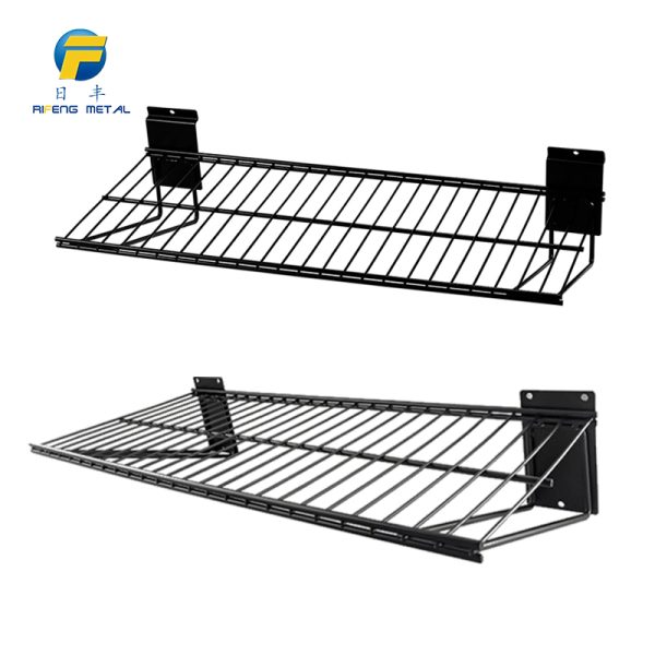 Metal storage rack on the wall, the organizer makes items more tidy