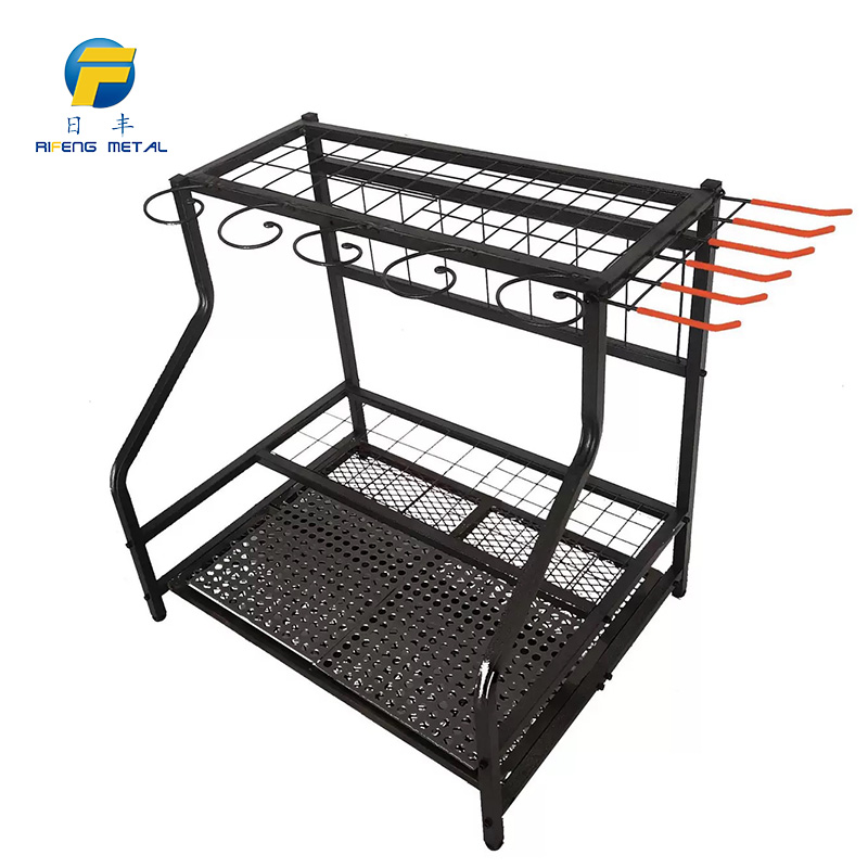 Multi-functional use of vertical agricultural tool storage and organization rack