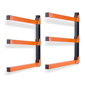 Orange wood storage rack；metal storage rack for hanging firewood