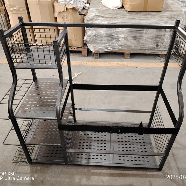 Golf bag storage rack with wheels, for garage organization