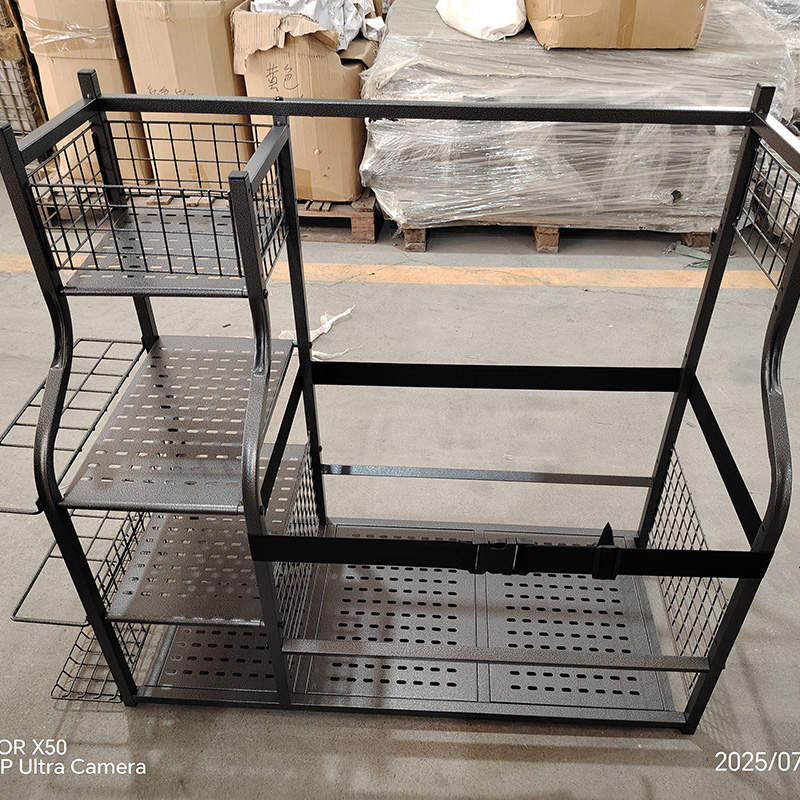 Golf bag storage rack with wheels, for garage organization