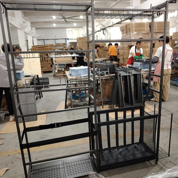 Sports equipment storage rack for golf gear organization and storage