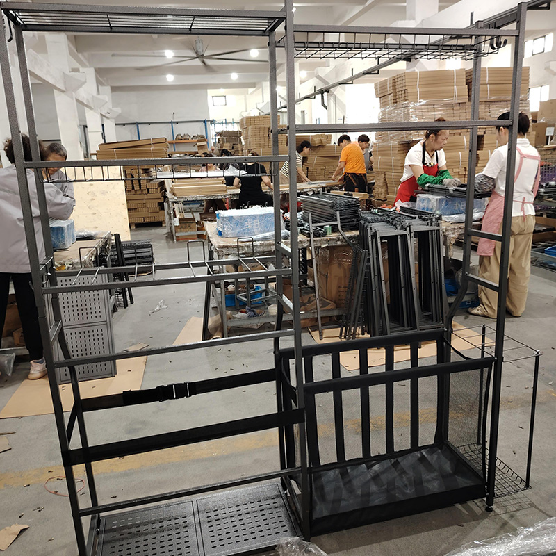 Sports equipment storage rack for golf gear organization and storage