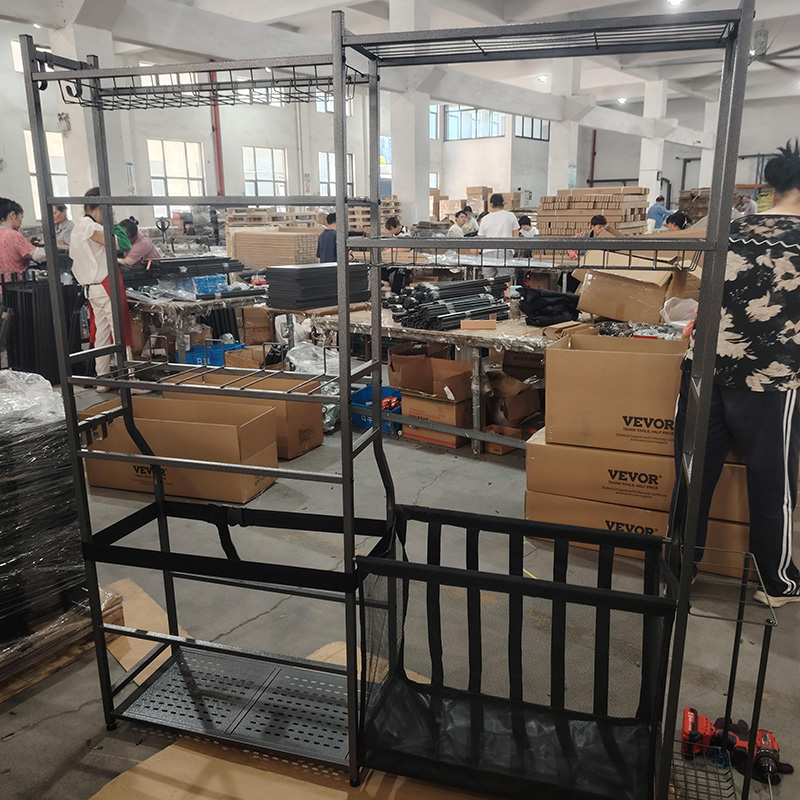 Sports equipment storage rack for golf gear organization and storage