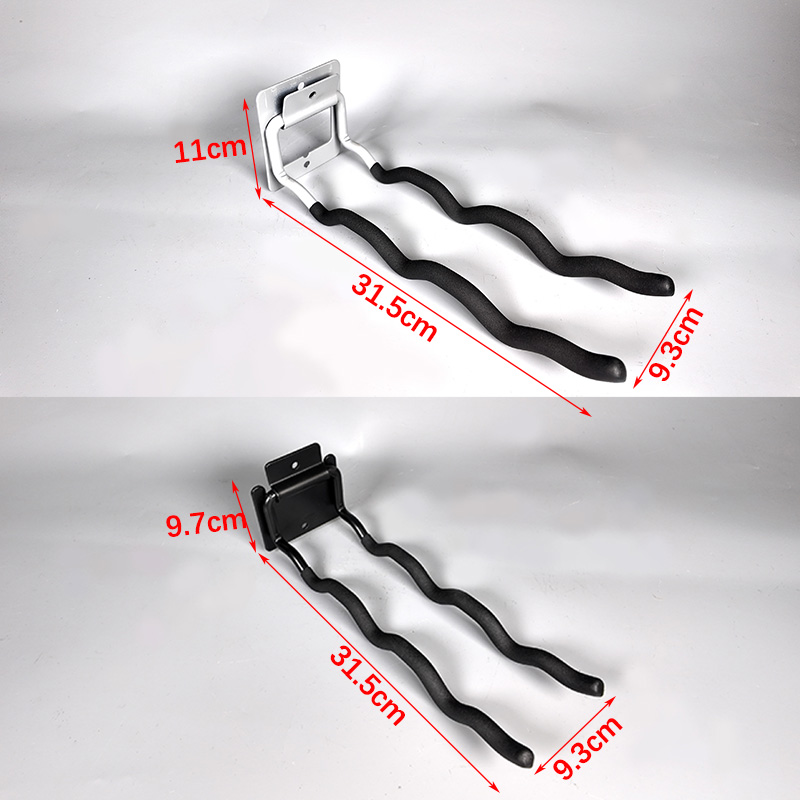 Wall-mounted wave hook for practical storage of agricultural tools in the home-size