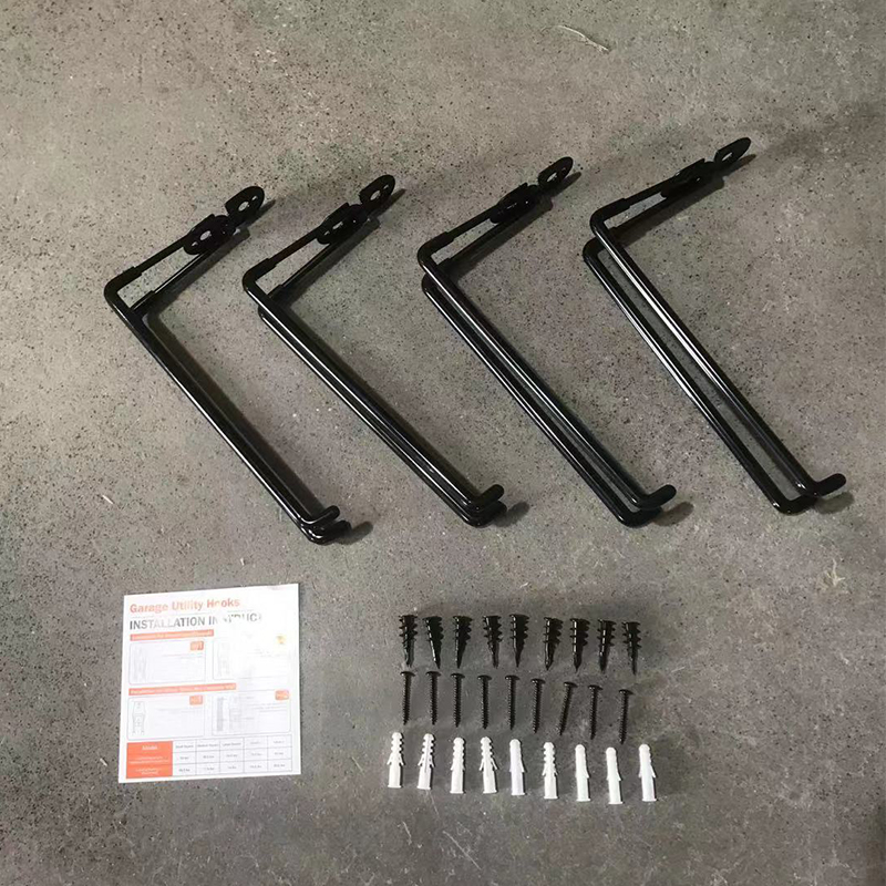 11 inch round head welding plate hook, 4 pack long hook garage organizer