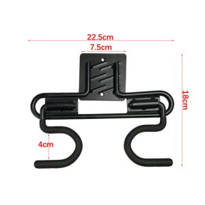 Heavy-duty garage broom with hole metal double S-hook for heavy weight storage