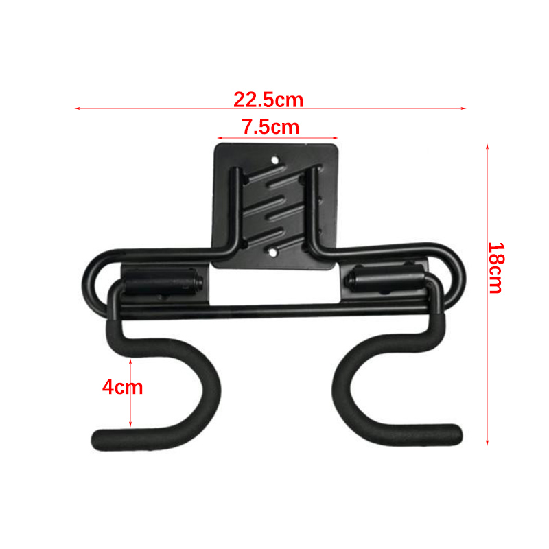 Heavy-duty garage broom with hole metal double S-hook for heavy weight storage