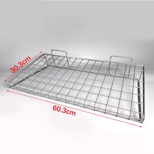 Metal wire mesh slatwall storage rack, home use hole plate storage shelf
