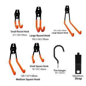 Heavy duty garage hook, steel garage storage hook, bicycle hook set of 15 pieces