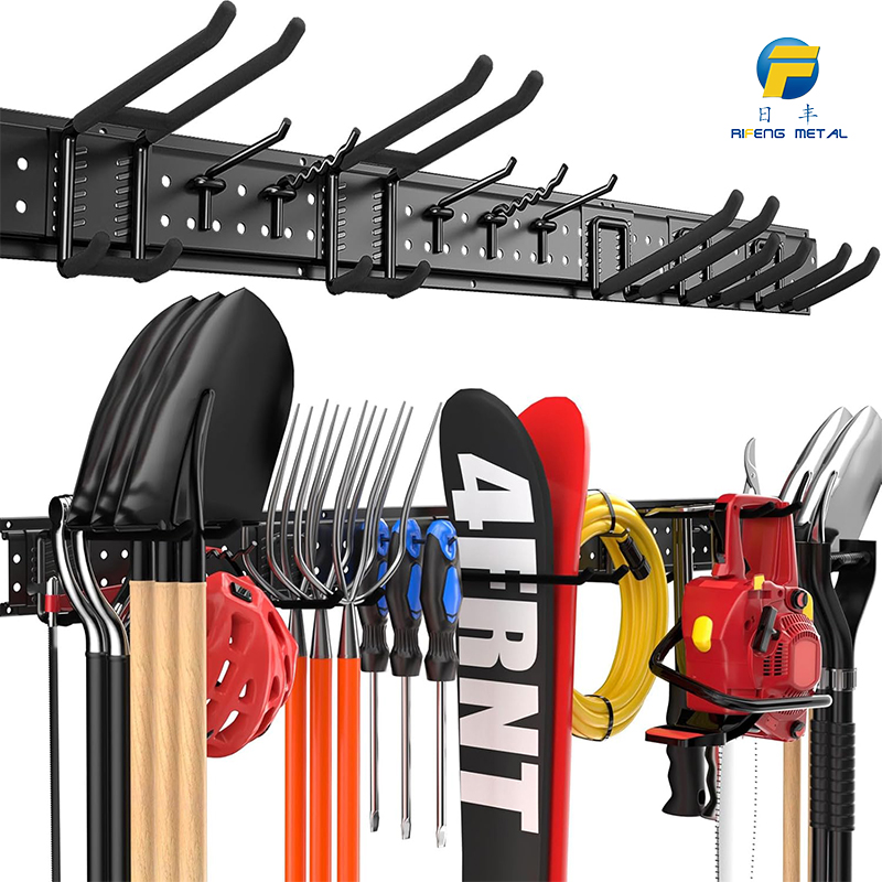 Heavy-duty adjustable hook for wall-mounted garage storage rack