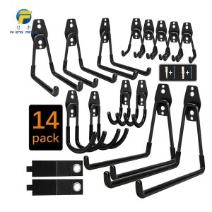 14PC Garage Storage Hooks, Wall Mount Hook with Anti-Slip Coating