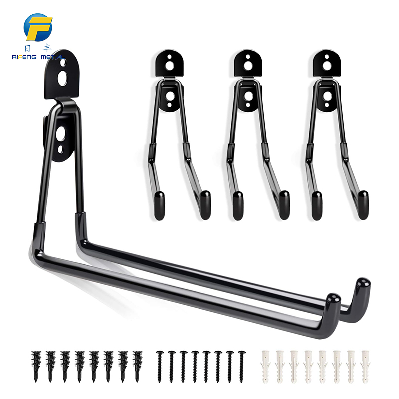 11 inch round head welding plate hook, 4 pack long hook garage organizer