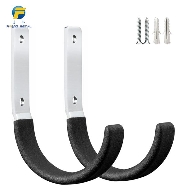 Heavy Duty Steel Black J Hooks Wall Mount Utility Hook