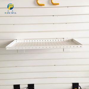 Slatted wall mesh storage rack, hardware round hole display storage rack
