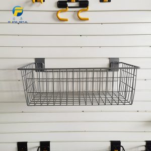 PVC hanging basket for garage storage, wall-mounted bin for shelves
