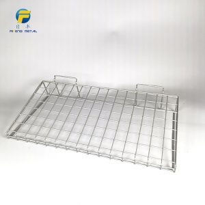 Metal wire mesh slatwall storage rack, home use hole plate storage shelf