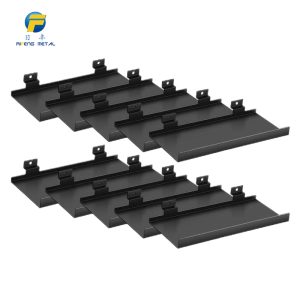 Slatwall black iron hanging storage display shelf