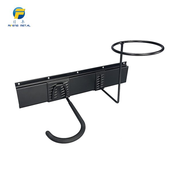 Garage wall bracket metal tray hook bike helmet display storage rack