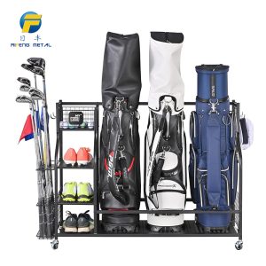 Tips for storing metal vertical golf club bags, shoes, and racks