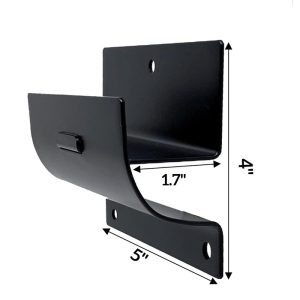 Heavy-duty ladder hooks on the garage wall for folding chairs, shed tool rack