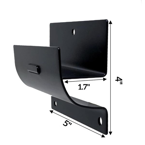 Heavy-duty ladder hooks on the garage wall for folding chairs, shed tool rack