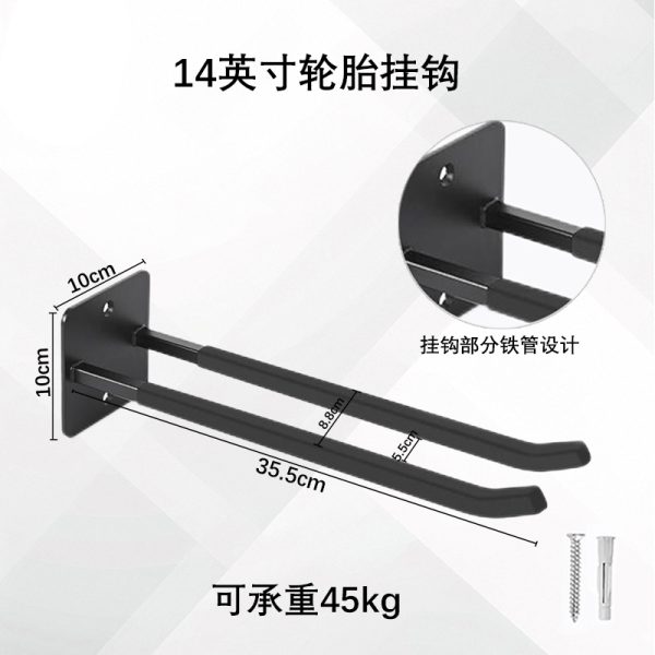 Heavy-duty garage wall bracket for hanging tires, chairs, ladders, garden tools