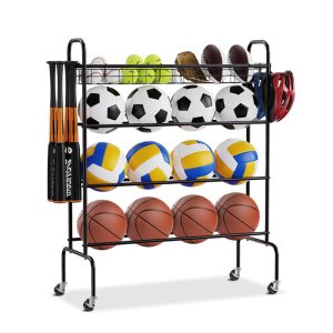 Mobile sports equipment ball storage rack suitable for school kindergarten training hall
