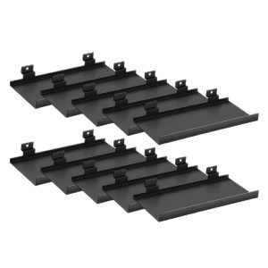 Slatwall black iron hanging storage display shelf