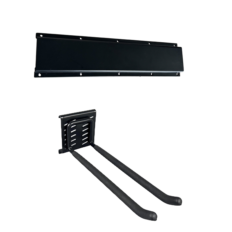 Garage warehouse Slider black double line straight hook