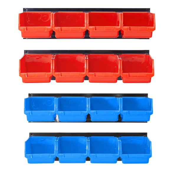 Small red/blue storage parts box material component plastic box