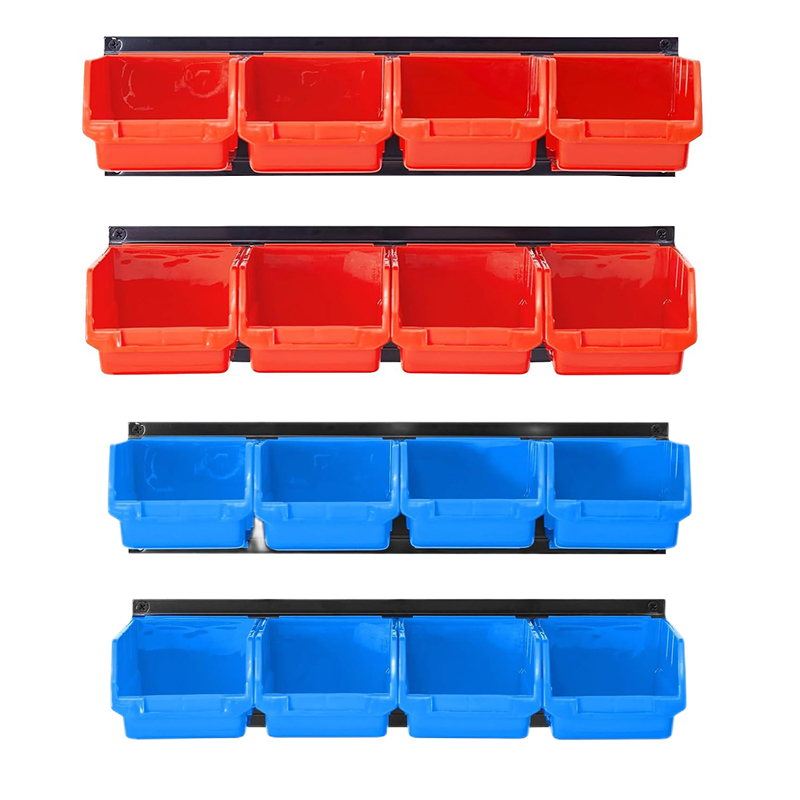 Small red/blue storage parts box material component plastic box