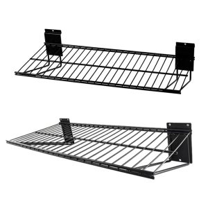 Metal storage rack on the wall, the organizer makes items more tidy