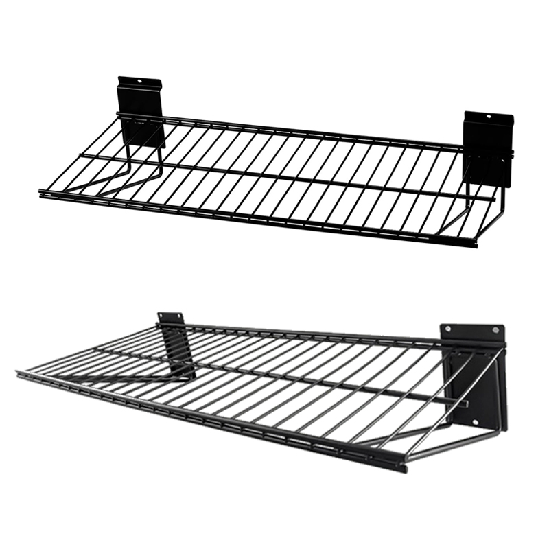 Metal storage rack on the wall, the organizer makes items more tidy