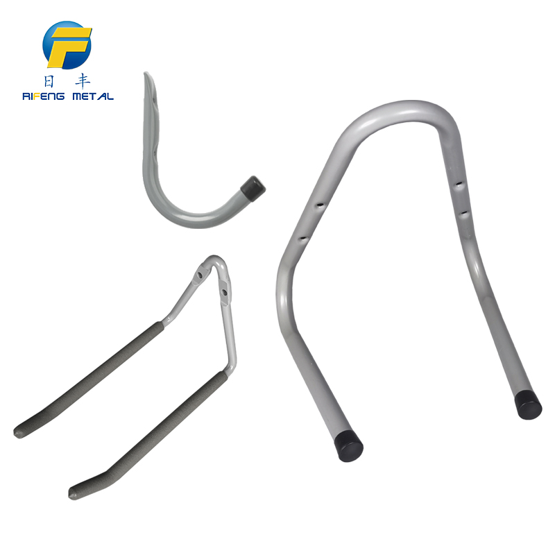 Heavy duty double headed V-shaped iron pipe hook for garage