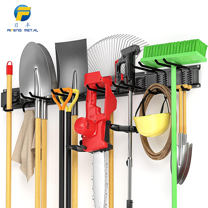 Warehouse storage slot plate hook garage shovel heavy gardening tool organizer