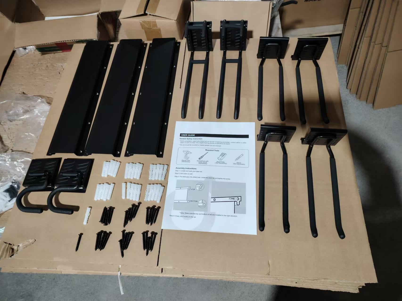 Warehouse storage slot plate hook garage shovel heavy gardening tool organizer